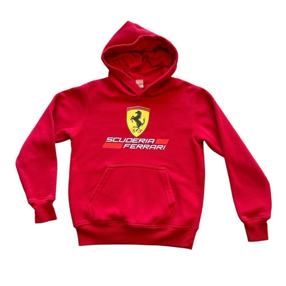 Scuderia Ferrari Official Youth Hoodie Logo Red SZ  M #2479